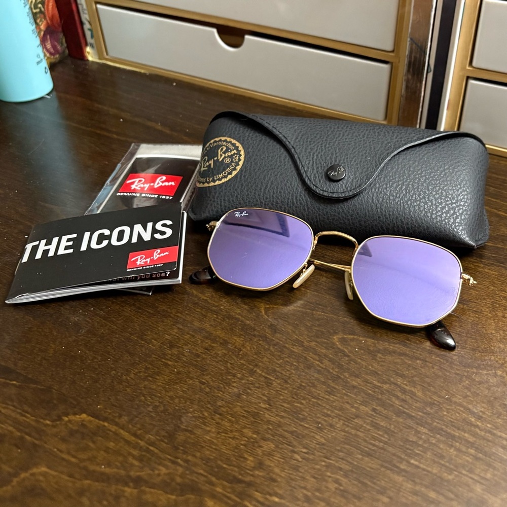 Ray-Ban Hexagonal Sunglasses with Polarized Lenses
